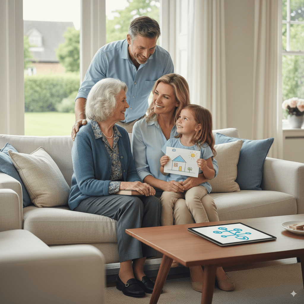 Familia protegida con seguro de vida